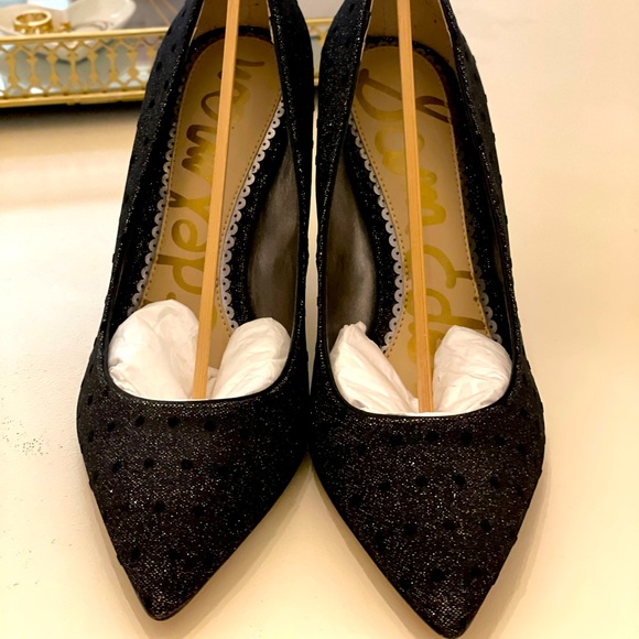 Sam Edelman Women's Hazel Pump, Metallic/Multi Glitter Dot, 6 W US - Picture 4 of 5